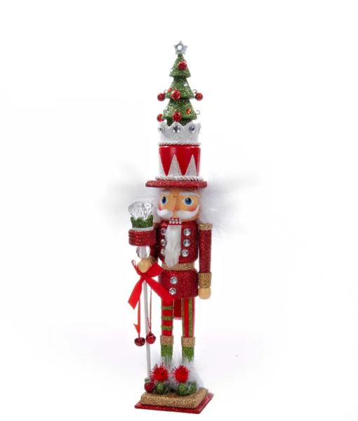 Kurt Adler HA0220 - Nussknacker mit Baumhut, Größe 15" (38 cm)